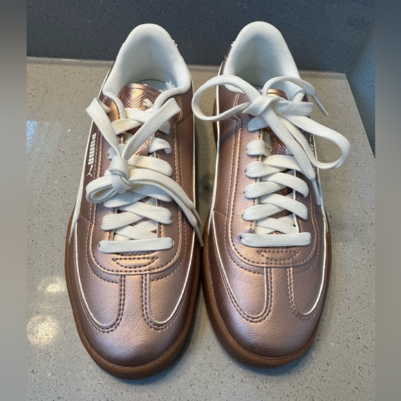 Puma - Rose Gold and White Sneakers - Picture 1 of 4